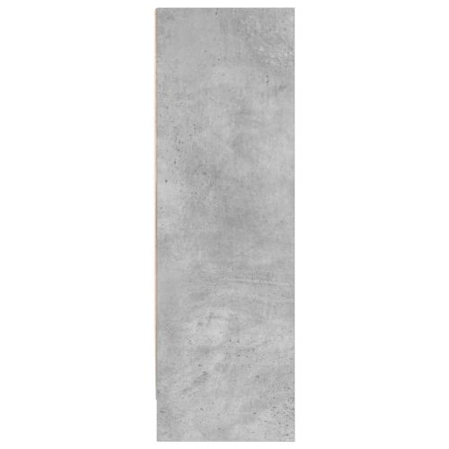 Етажерка за книги, бетонно сива, 80x24x75 см, инженерно дърво