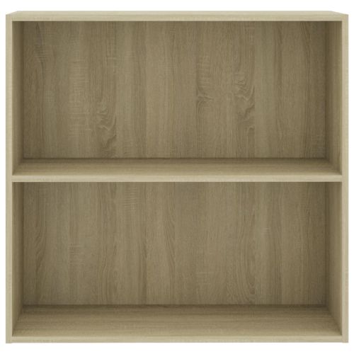 2-етажна библиотека, дъб сонома, 80x30x76,5 см, инженерно дърво