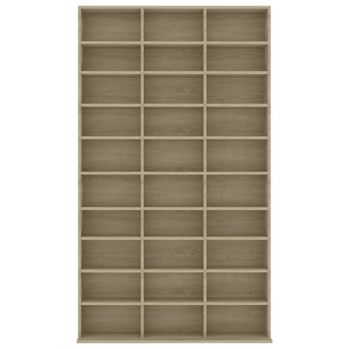 Етажерка за CD, сонома дъб, 102x23x177,5 см, инженерно дърво