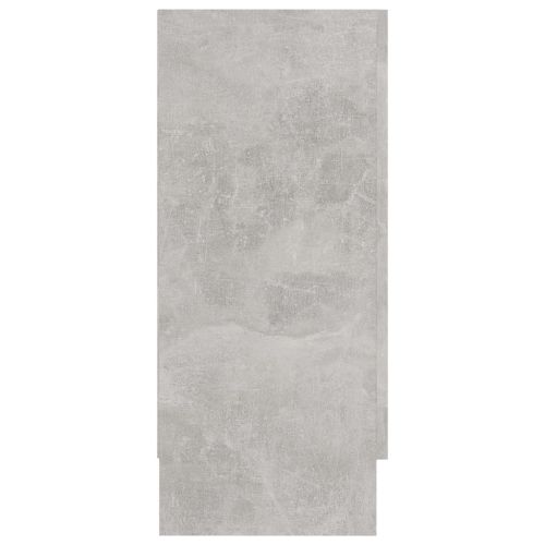 Шкаф витрина, бетонно сив, 120x30,5x70 см, инженерно дърво