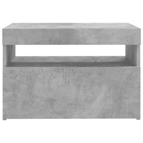ТВ шкаф с LED осветление, бетонно сив, 60x35x40 см