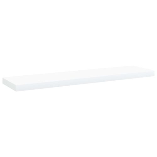 Рафтове за етажерка, 4 бр, бели, 40x10x1,5 см, инженерно дърво
