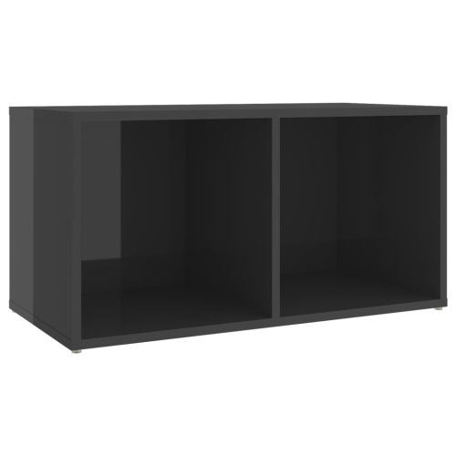 ТВ шкаф, сив гланц, 72x35x36,5 см, инженерно дърво