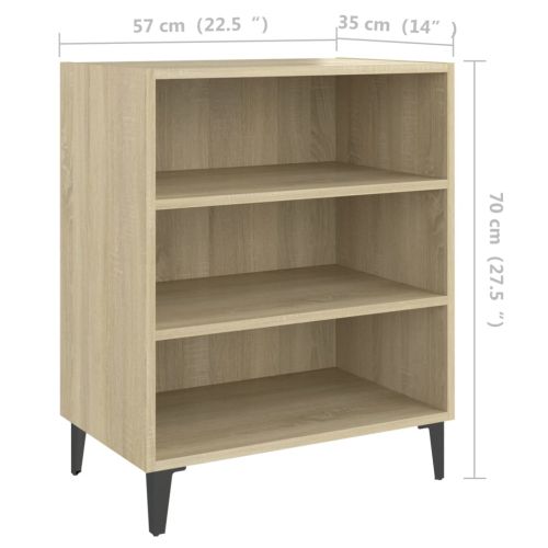 Бюфет дъб сонома 57x35x70 см инженерно дърво