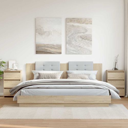 Нощни шкафчета 2 бр сонома дъб 40x35x62,5 см инженерно дърво