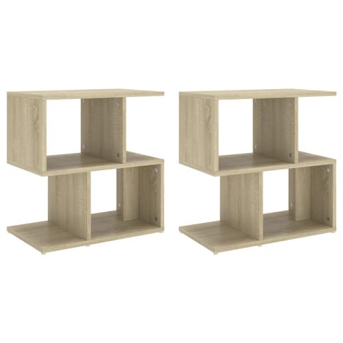 Нощни шкафчета 2 бр дъб сонома 50x30x51,5 см инженерно дърво