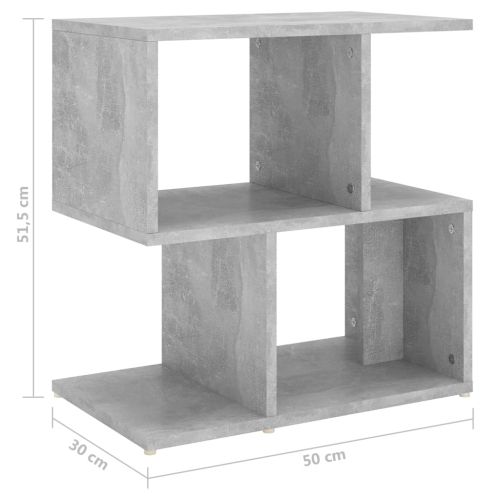 Нощни шкафчета 2 бр бетонно сиви 50x30x51,5 см инженерно дърво