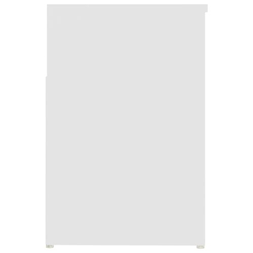 Пейка за обувки, бяла, 80x30x45 см, инженерно дърво