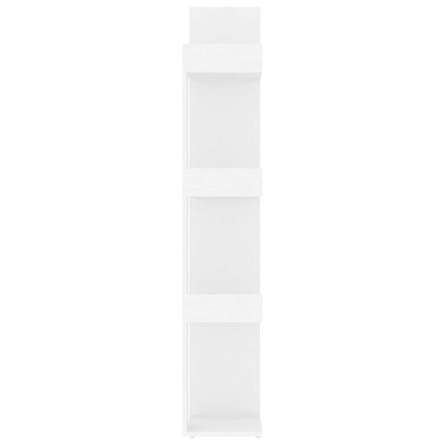Шкаф библиотека, бял, 86x25,5x140 см, инженерно дърво