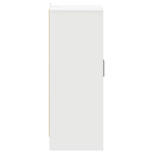 Шкаф за обувки, бял, 60x35x92 см, инженерно дърво