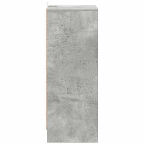 Шкаф за обувки, бетонно сив, 60x35x92 см, инженерно дърво