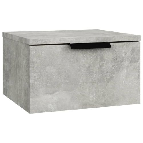 Нощни шкафчета за стенен монтаж 2 бр бетонно сиви 34x30x20 см