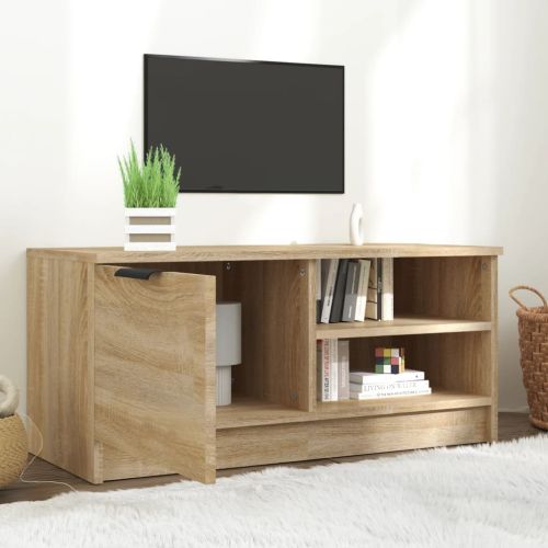ТВ шкаф, бетонно сиво, 80x35x36,5 см, инженерно дърво