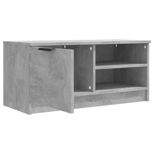 ТВ шкаф, бетонно сиво, 80x35x36,5 см, инженерно дърво