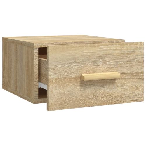 Нощни шкафчета за стенен монтаж, 2 бр, сонома дъб, 35x35x20 см