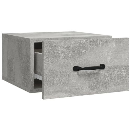 Нощни шкафчета за стенен монтаж 2 бр бетонно сиви 35x35x20 см