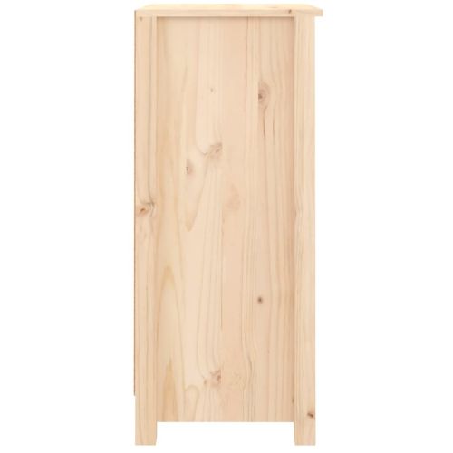 Сайдборд, сив, 40x35x80 см, бор масив