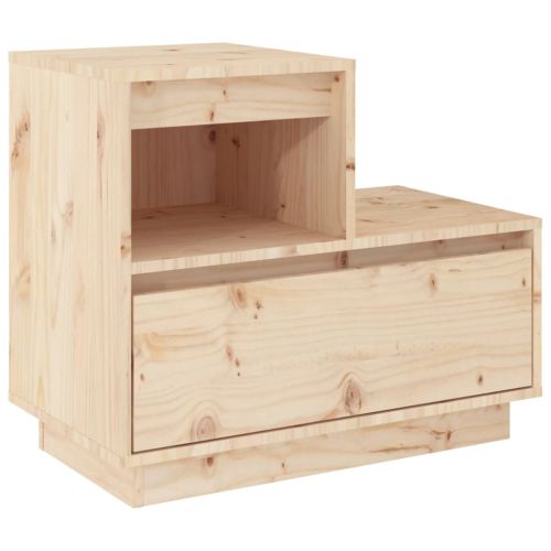 Нощни шкафчета, 2 бр, 60x34x51 см, борово дърво масив