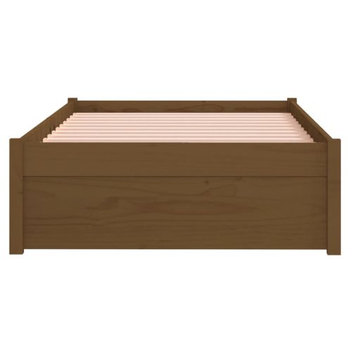 Рамка за легло меденокафява дърво 75x190 см Small Single