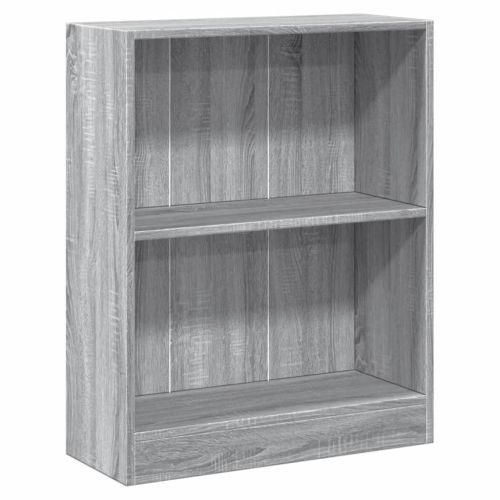 Етажерка за книги, сив сонома, 60x24x76 см, инженерно дърво