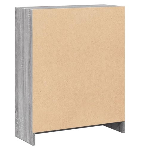 Етажерка за книги, сив сонома, 60x24x76 см, инженерно дърво