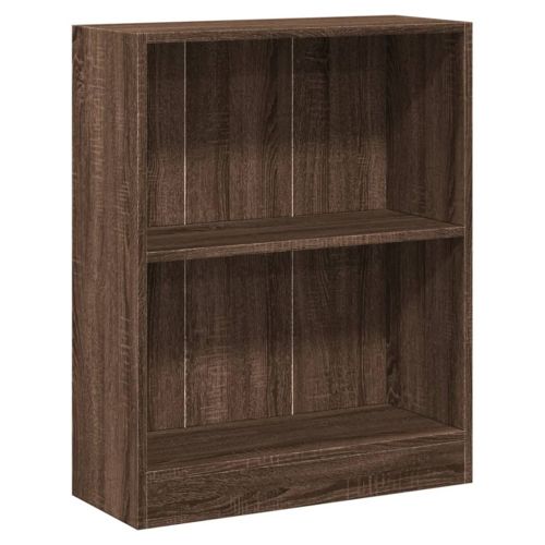 Етажерка за книги, кафяв дъб, 60x24x76 см, инженерно дърво