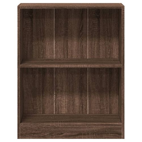 Етажерка за книги, кафяв дъб, 60x24x76 см, инженерно дърво