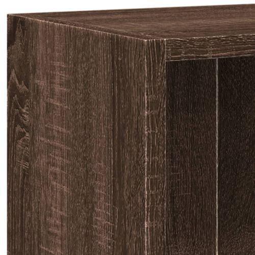 Етажерка за книги, кафяв дъб, 60x24x76 см, инженерно дърво