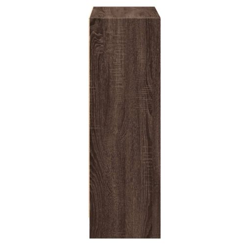 Етажерка за книги, кафяв дъб, 60x24x76 см, инженерно дърво