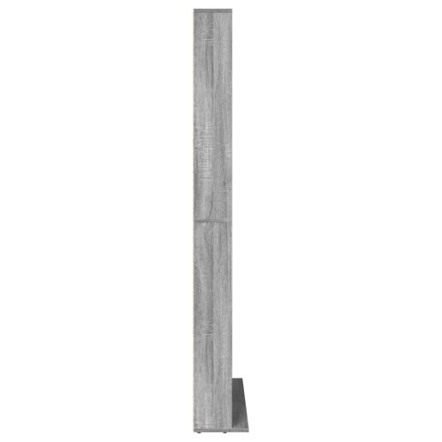 Етажерка за дискове сив сонома 102x23x177,5 см инженерно дърво