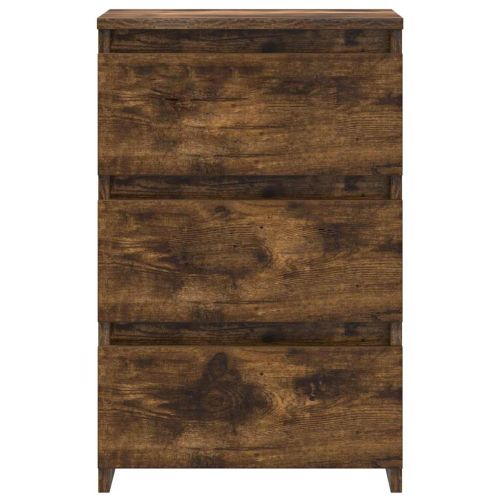 Нощни шкафчета 2 бр опушен дъб 40x35x62,5 см инженерно дърво
