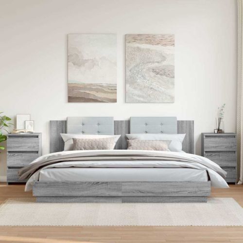 Нощни шкафчета 2 бр сив сонома 40x35x62,5 см инженерно дърво