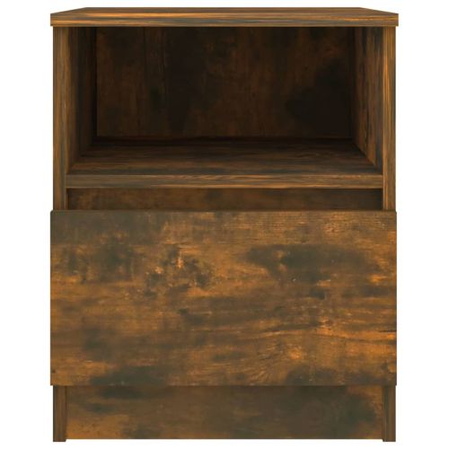 Нощни шкафчета 2 бр опушен дъб 40x40x50 см инженерно дърво