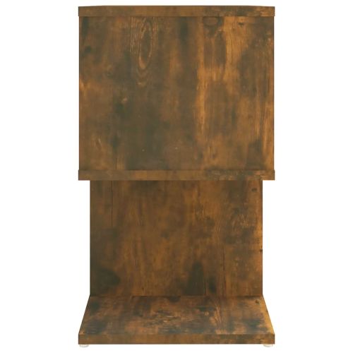 Нощно шкафче, опушен дъб, 50x30x51,5 см, инженерно дърво