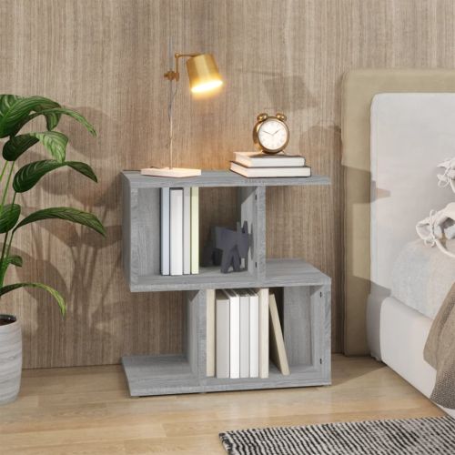 Нощно шкафче, сив сонома, 50x30x51,5 см, инженерно дърво