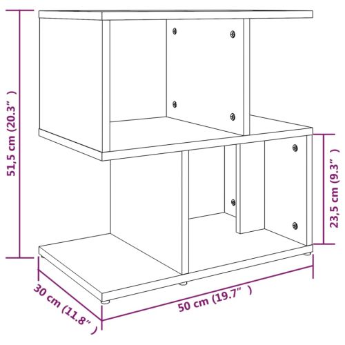 Нощни шкафчета 2 бр сив сонома 50x30x51,5 см инженерно дърво