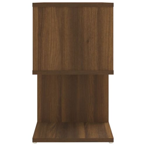 Нощно шкафче, кафяв дъб, 50x30x51,5 см, инженерно дърво