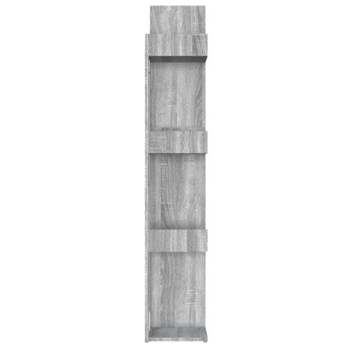 Библиотека, сив сонома, 86x25,5x140 см, инженерно дърво