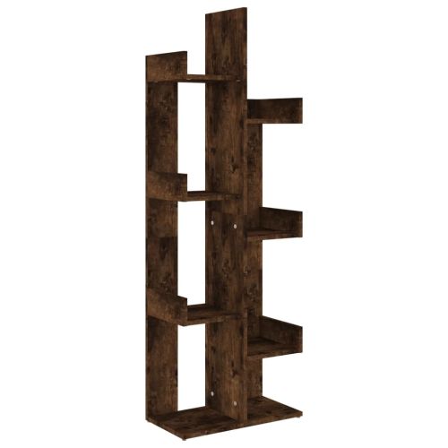 Библиотека, 48x25,5x140 см, опушен дъб, инженерно дърво