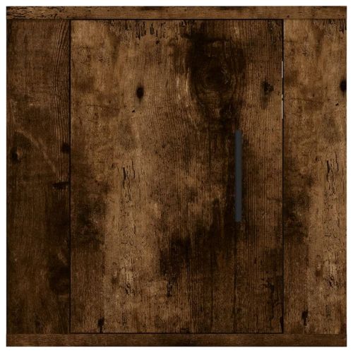 ТВ шкафове със стенен монтаж, 2 бр, опушен дъб, 40x34,5x40 см