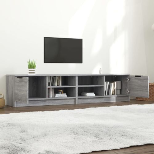 ТВ шкафове 2 бр Сив сонома 80x35x36,5 см инженерно дърво