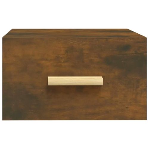 Нощни шкафчета за стенен монтаж, 2 бр, опушен дъб, 35x35x20 см