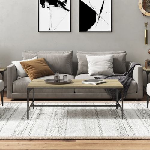 Кафе маса, дъб сонома, 100x50x35 см, инженерно дърво