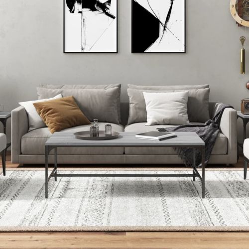 Кафе маса, сив сонома, 80x50x35 см, инженерно дърво