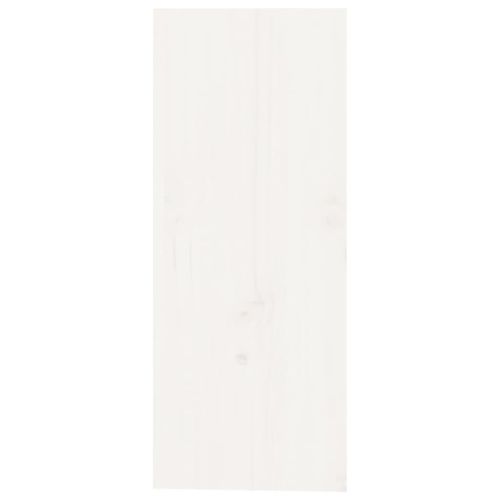 Шкаф за вино, бял, 62x25x62 см, борово дърво масив