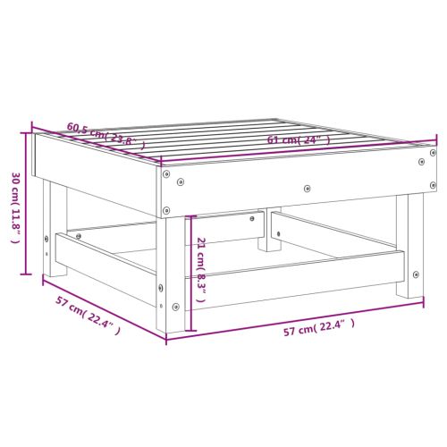 Градинска табуретка, борово дърво масив