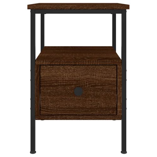 Нощни шкафчета 2 бр кафяв дъб 34x36x50 см инженерно дърво