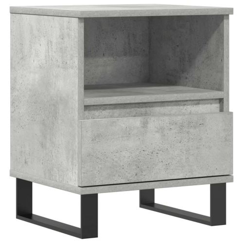 Нощно шкафче бетонно сиво 40x35x50 см инженерно дърво