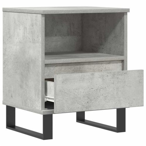 Нощни шкафчета 2 бр бетонно сив 40x35x50 см инженерна дървесина