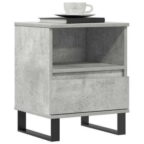 Нощни шкафчета 2 бр бетонно сив 40x35x50 см инженерна дървесина